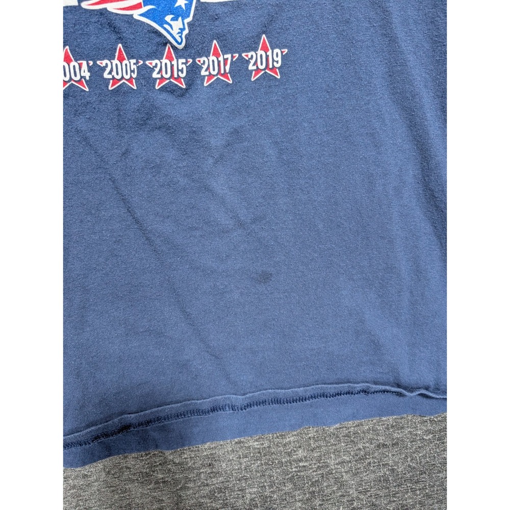 New England Patriots Super Bowl LIII Champions Navy Blue Graphic T-Shirt Mens XL - Picture 5 of 6